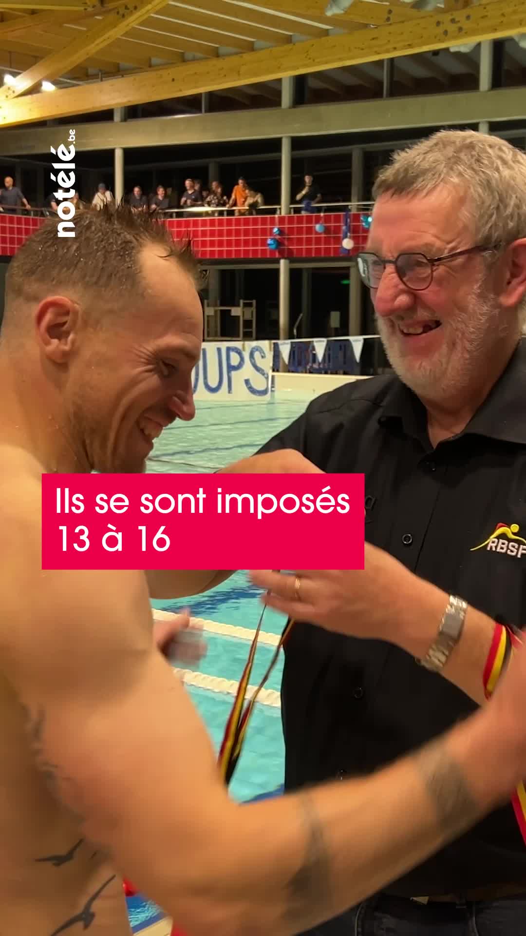 Après un match difficile face à La Louvière\u002c les Dauphins Mouscronnois sont sacrés pour la 14e fois champions de Belgique ! 🤽