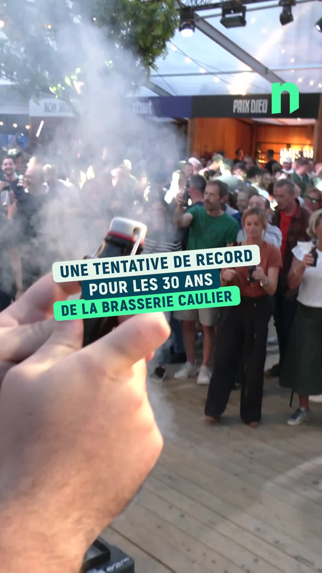 C’est un record insolite qu’a tenté de battre la Brasserie Caulier pour ses 30 ans🍺 L’ouverture du plus grand nombre de bouteilles de bières à ouverture mécanique 🍾