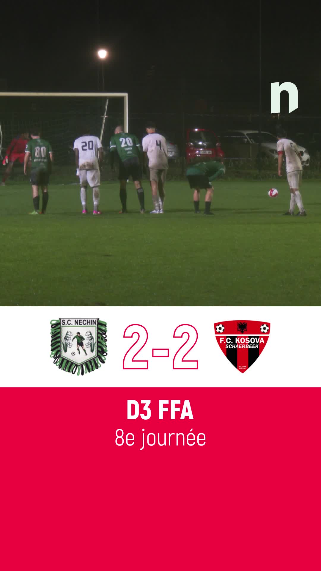 Football D3 FFA : les buts de Néchin - Kosova Schaerbeek