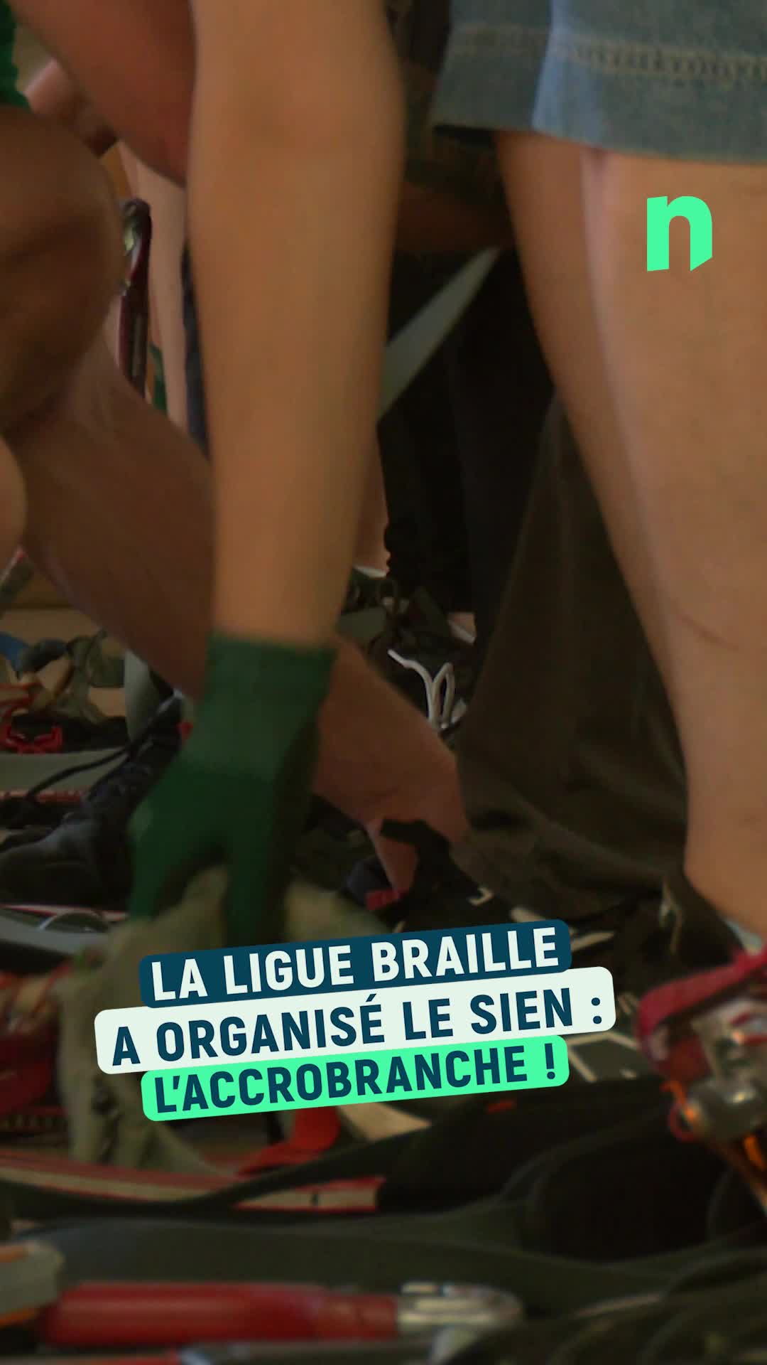 L\u0027écopark de Tournai a accueilli un stage de la Ligue Braille. Aveugles et malvoyants ont pu tester l\u0027accrobranche 🌳
