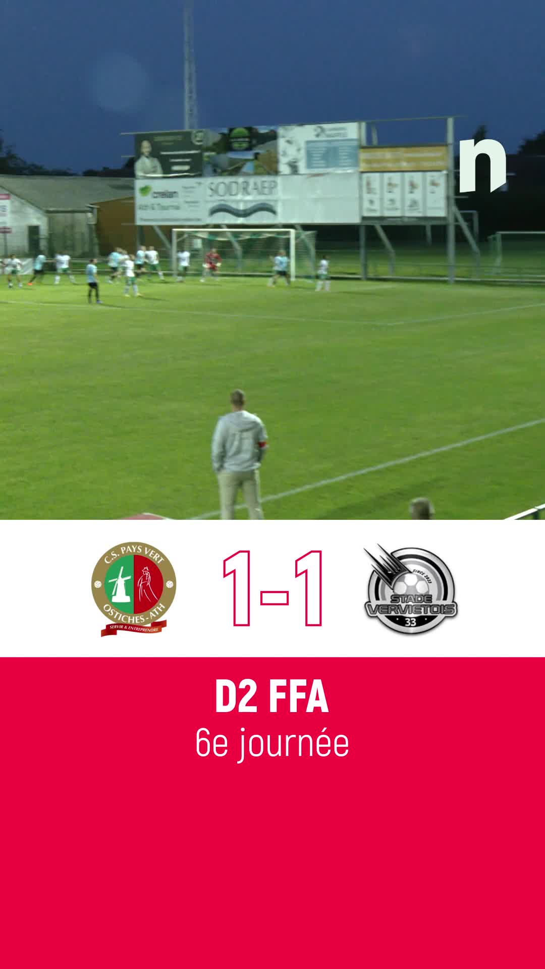 Football D2 FFA : les buts de Pays Vert - Stade Verviétois