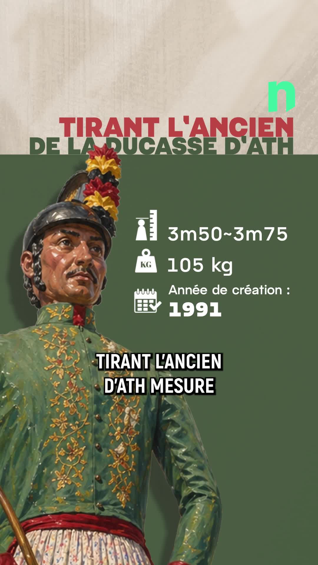 Découvrez Tirant l\u0027Ancien\u002c l\u0027un des géants de la ducasse d\u0027Ath