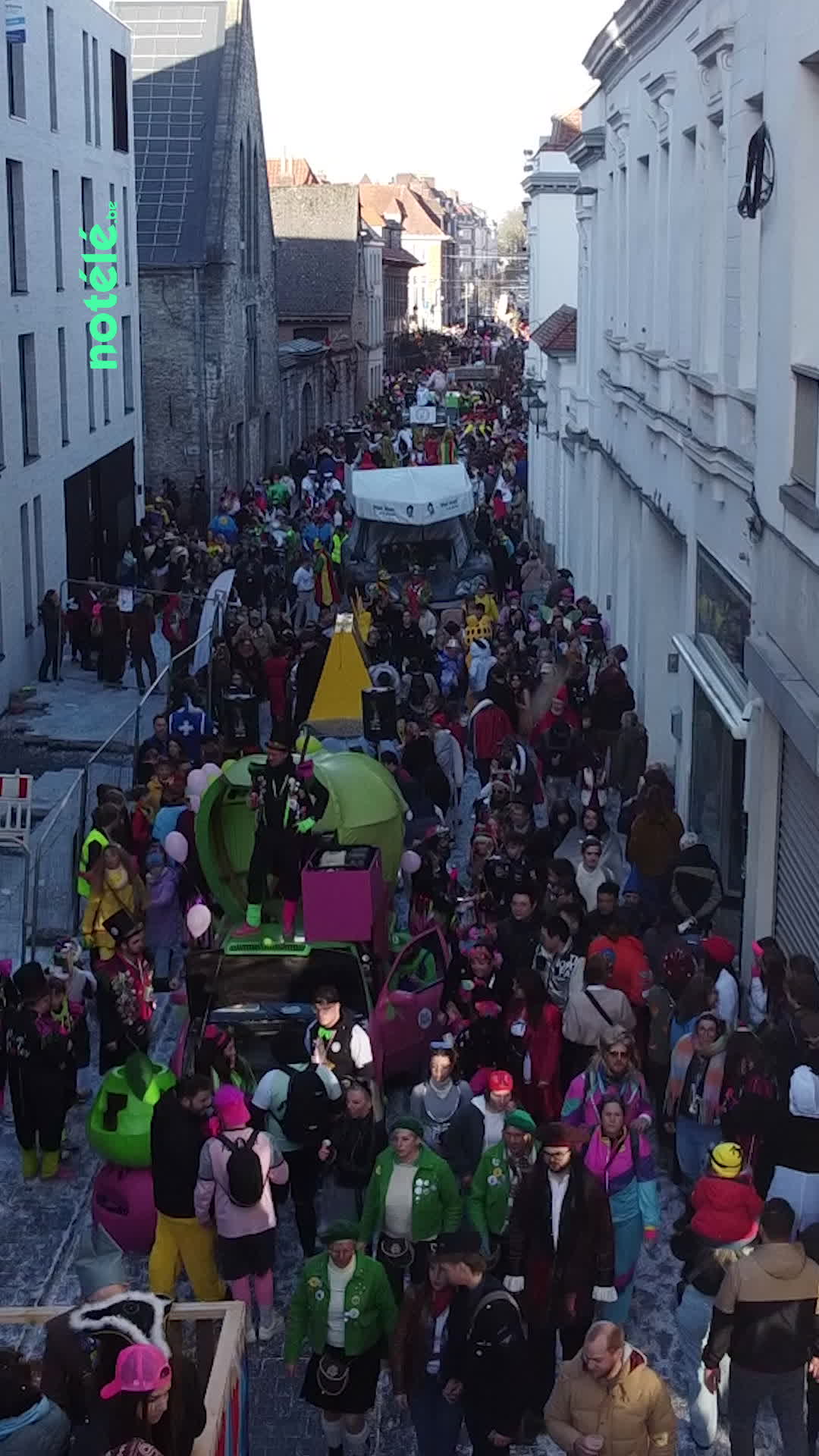 La Grande Mascarade du Carnaval de Tournai 2026\u002c avec un peu de hauteur 👀