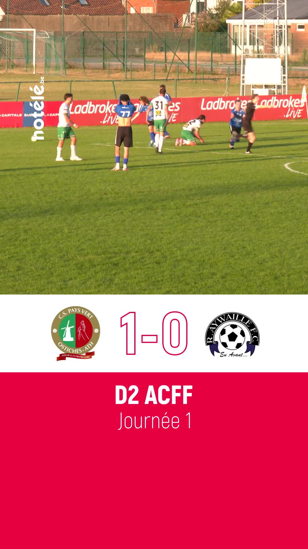 Victoire 1-0 du Pays Vert face à Aywaille