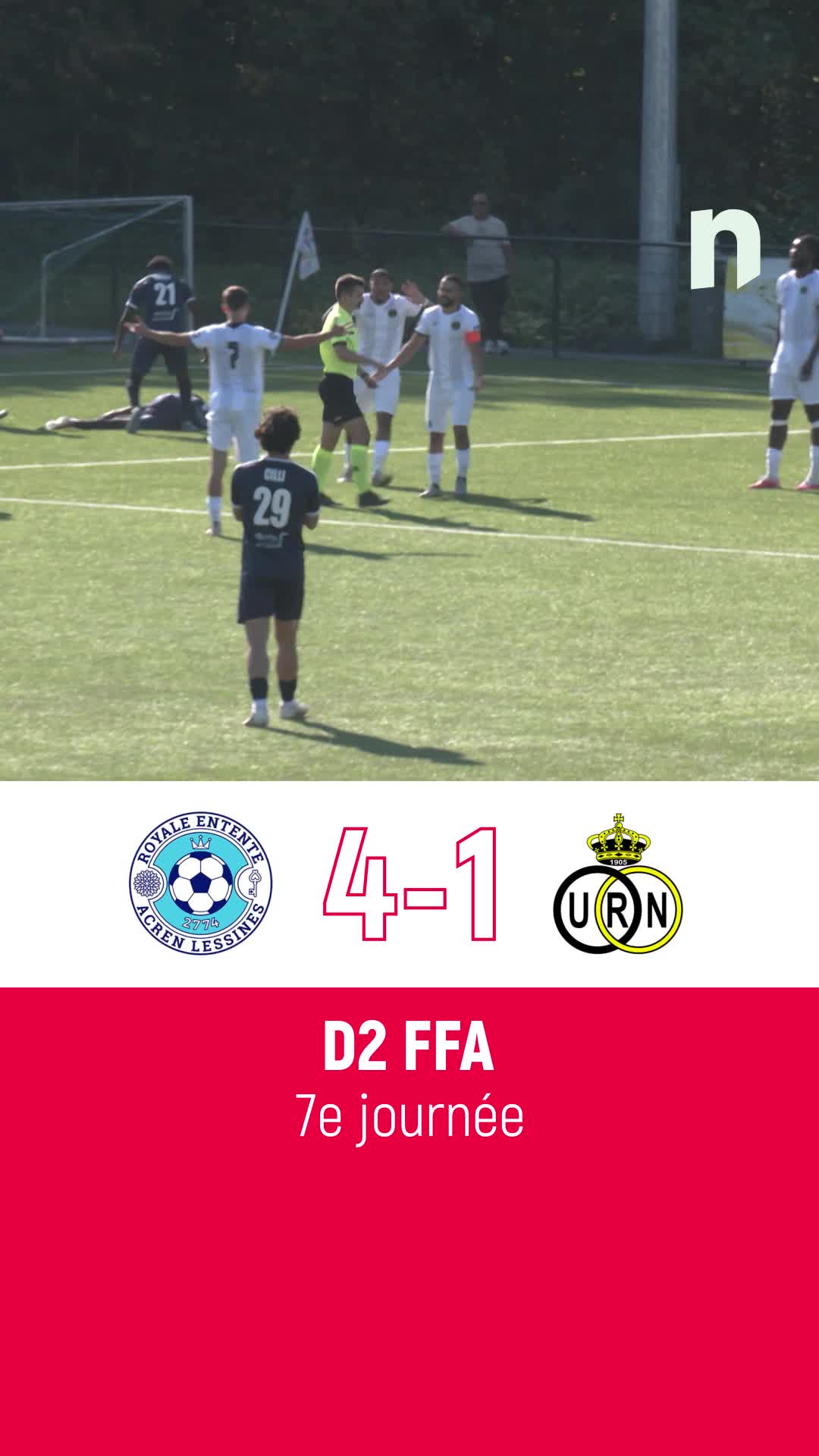 5 buts\u002c 1 penalty\u002c 1 carton rouge : voici les moments forts du match entre la REAL et Namur en D2 FFA ⚽️