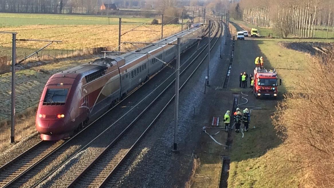Un Thalys touché par un incendie