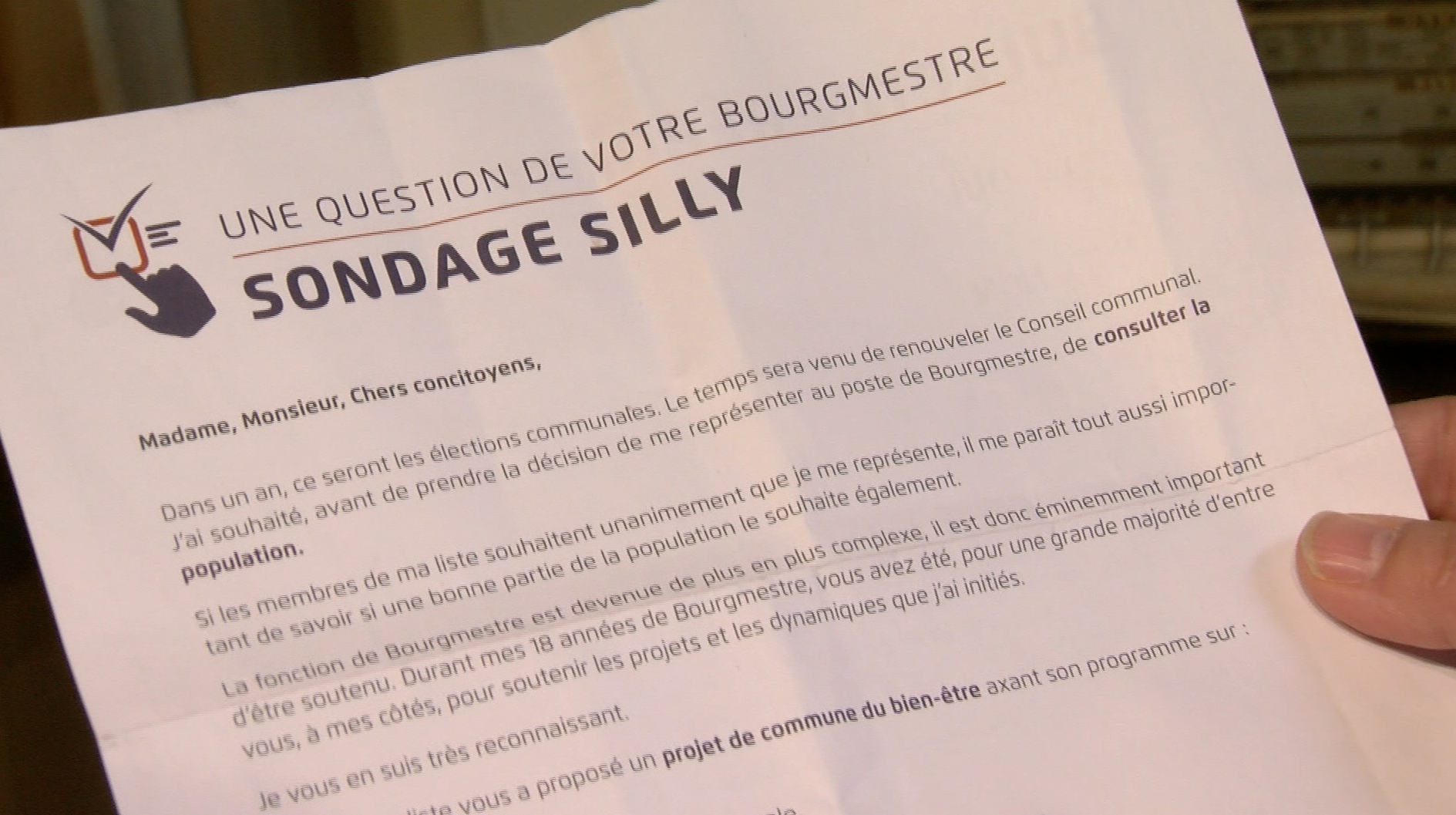 Silly : Les résultats du sondage seront connus le 4 novembre