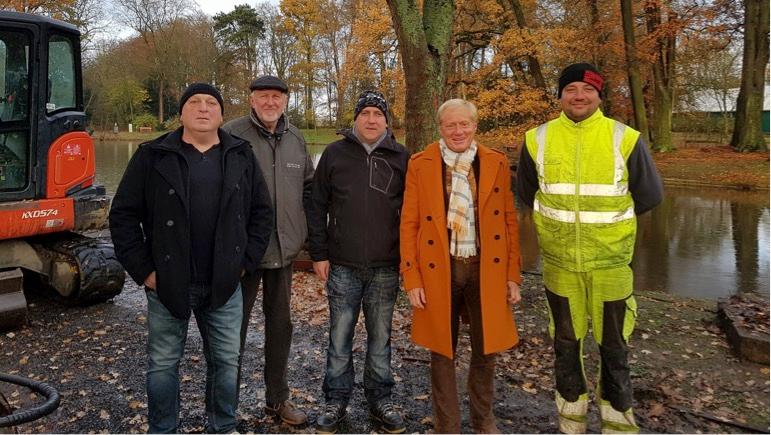 Les travaux de réfection des berges de l'étang du parc d'Estaimbourg ont débuté 
