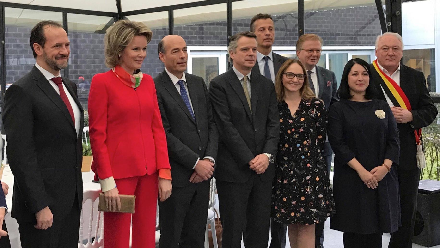 La reine Mathilde en visite chez Belvas