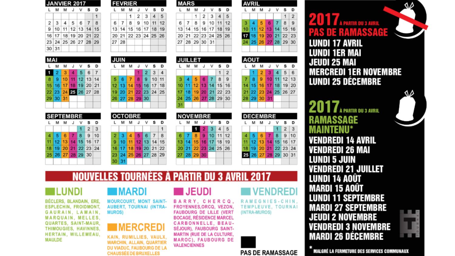 Collecte des immondices à Tournai: voici les changements dès le 3 avril