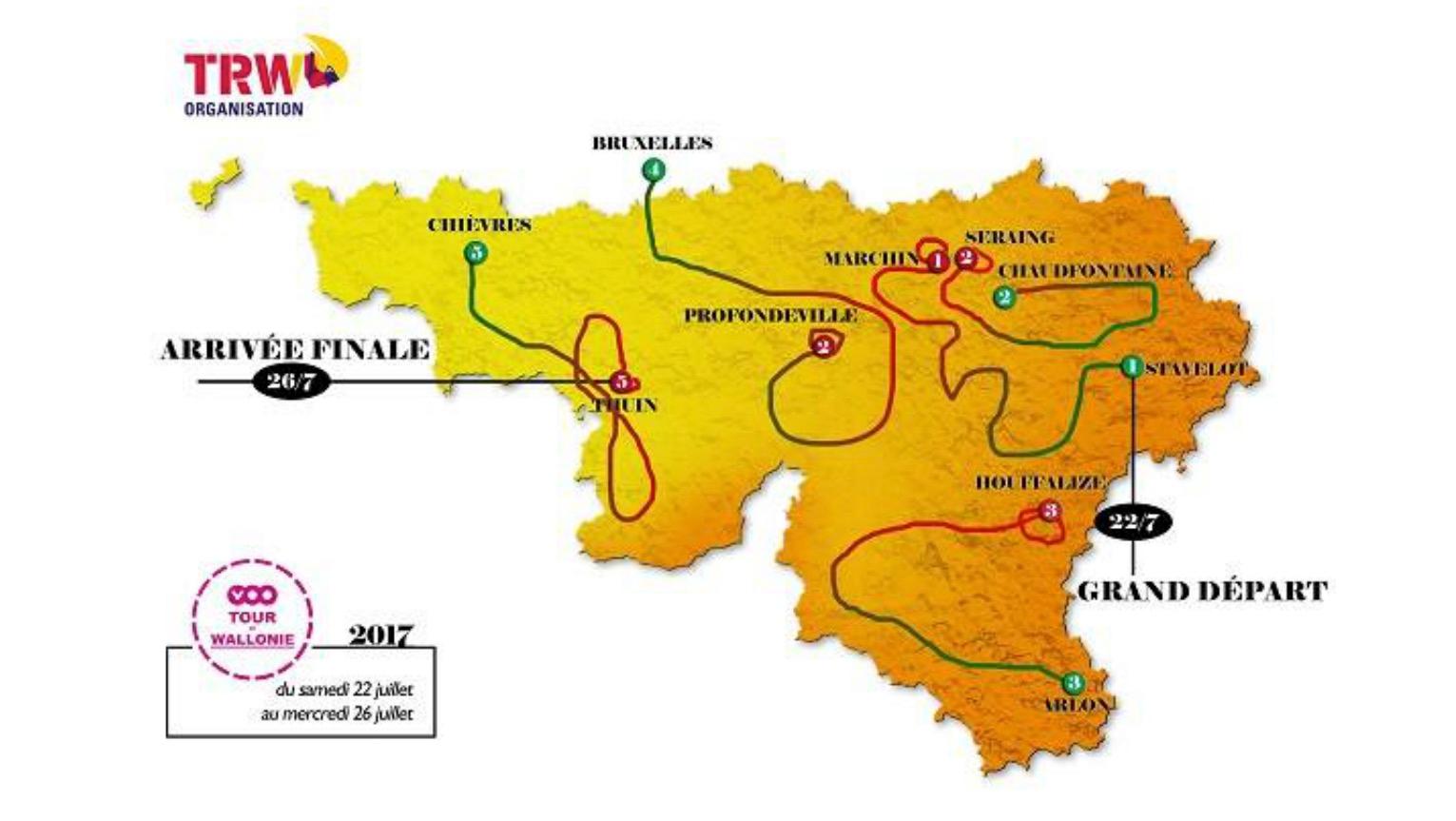 Le VOO Tour de Wallonie se terminera en Wallonie picarde