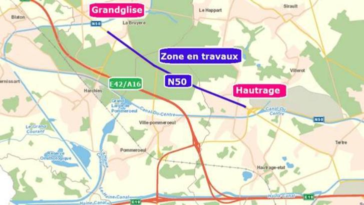 Le chantier de la N50 entre Hautrage et Grandglise débute ce lundi