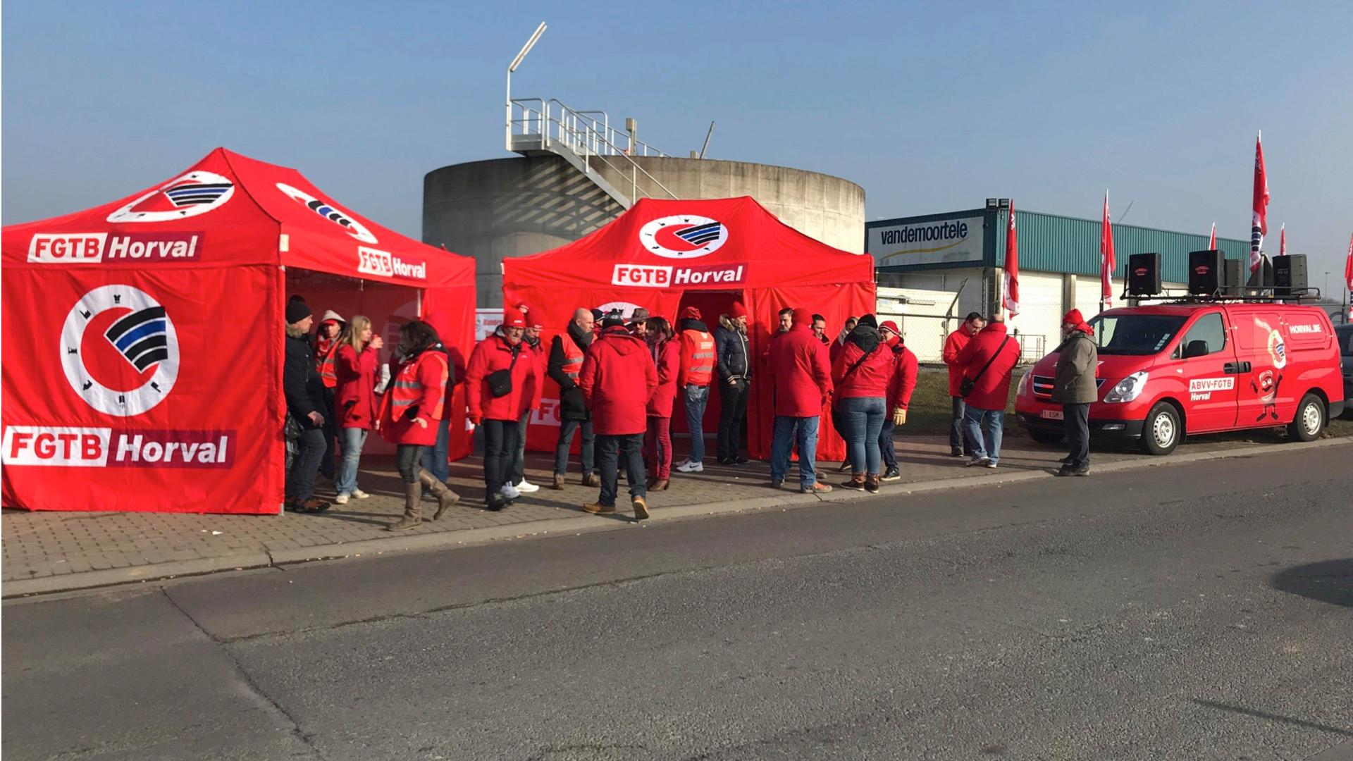 Action de grève chez Vandemoortele