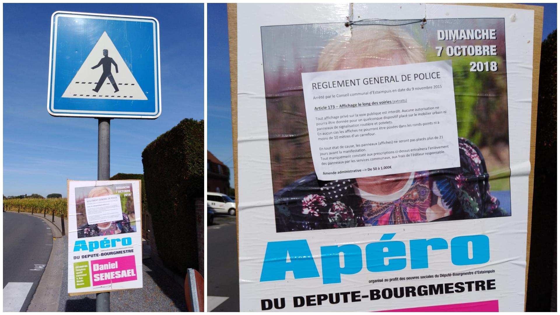 Quand Daniel Senesael ne respecte pas son propre règlement de police…