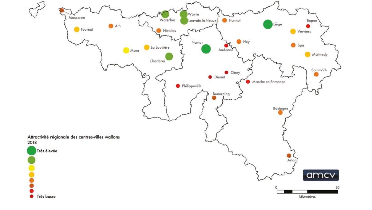 Attractivité du centre-ville: Tournai, Ath et Mouscron n'ont pas la moyenne
