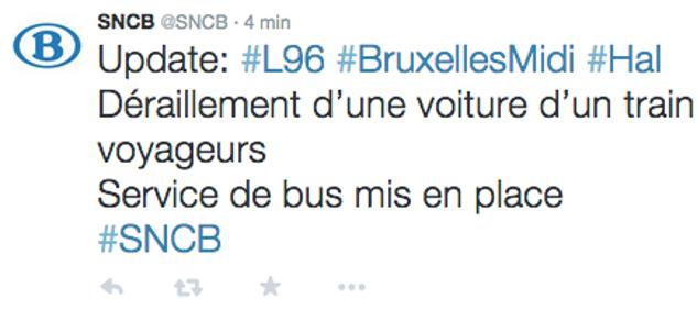 Trafic ferroviaire perturbé de/vers Bruxelles