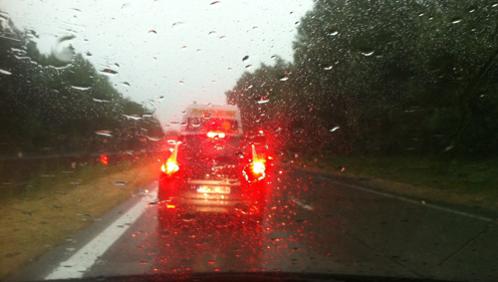 L'autoroute A8 à l'arrêt.