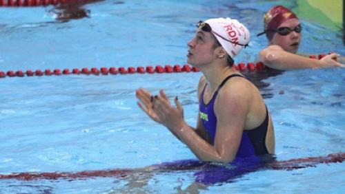 Fanny Lecluyse en finale du 50m brasse