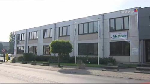 Piquet de grève chez Mac Bride à Estaimpuis