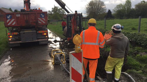 Fuite de canalisation, Bernissart est sans eau!