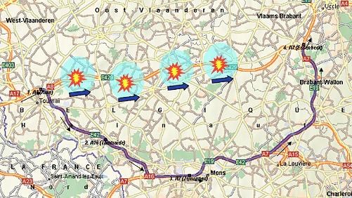 L’A8 fermée depuis Tournai