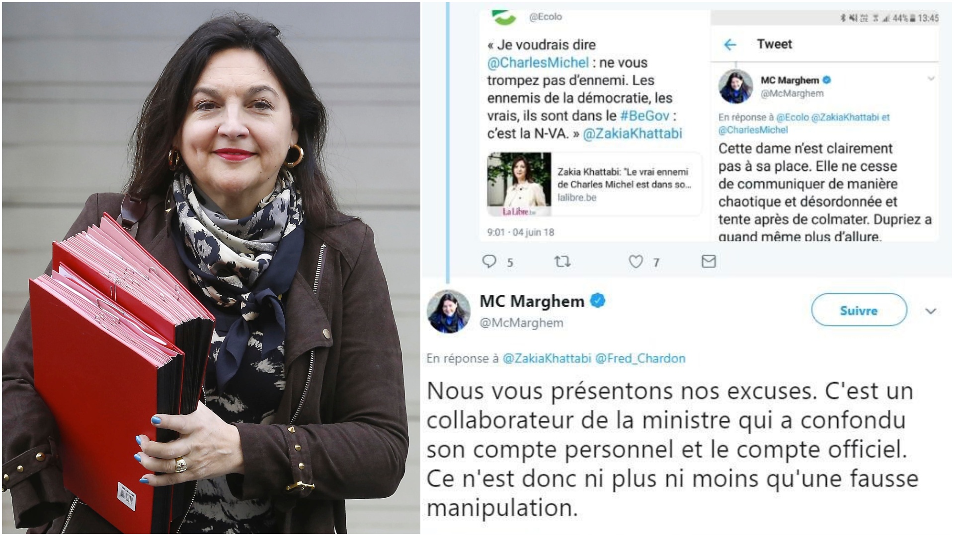 Marie-Christine Marghem fustige Zakia Khattabi… suite à une fausse manipulation