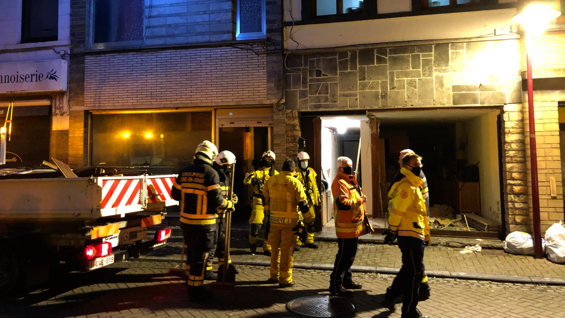 Un véhicule s'encastre dans une façade Grand'Rue à Leuze