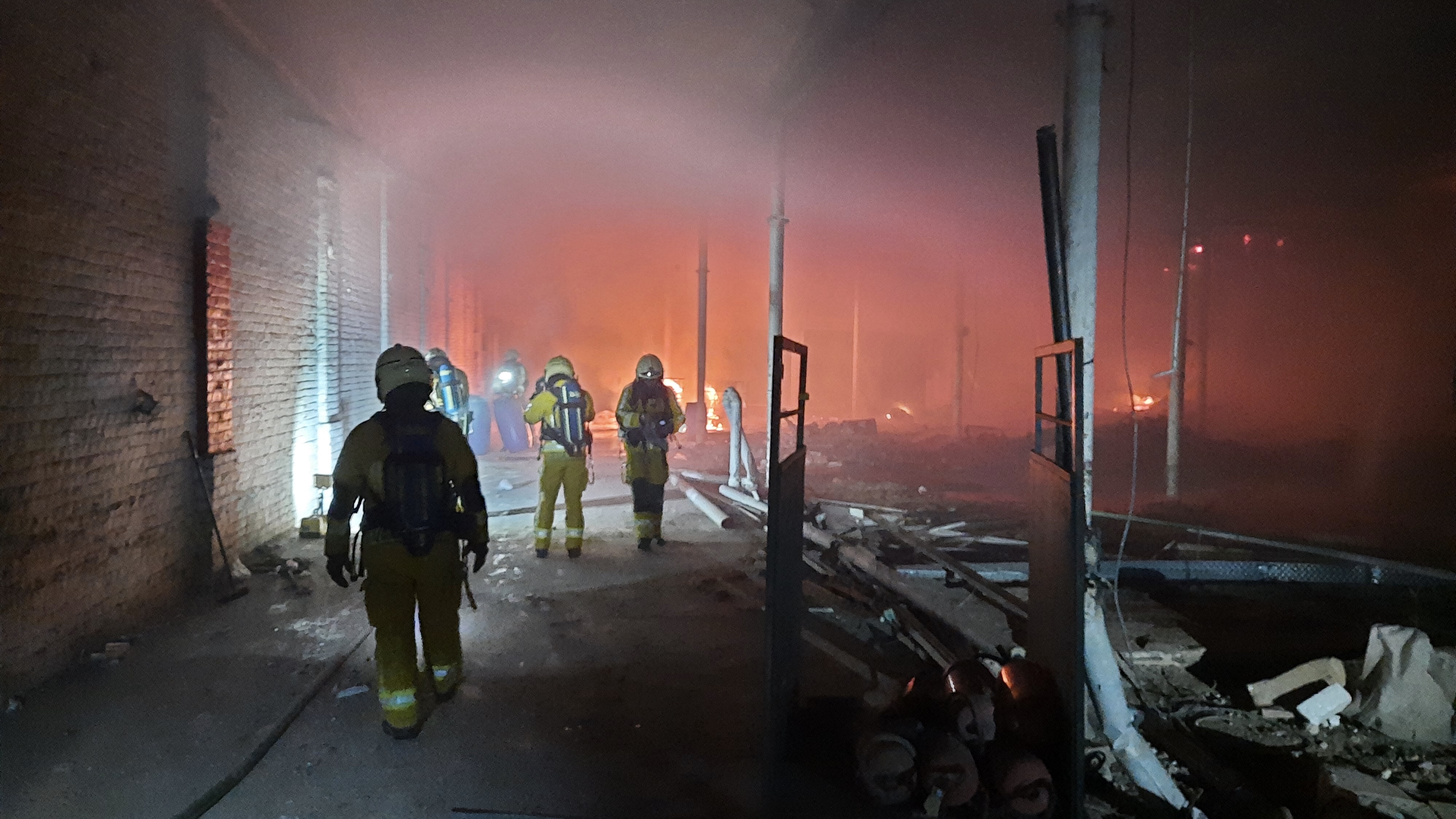 Incendie dans l'ancienne usine Vanoutryve à Mouscron