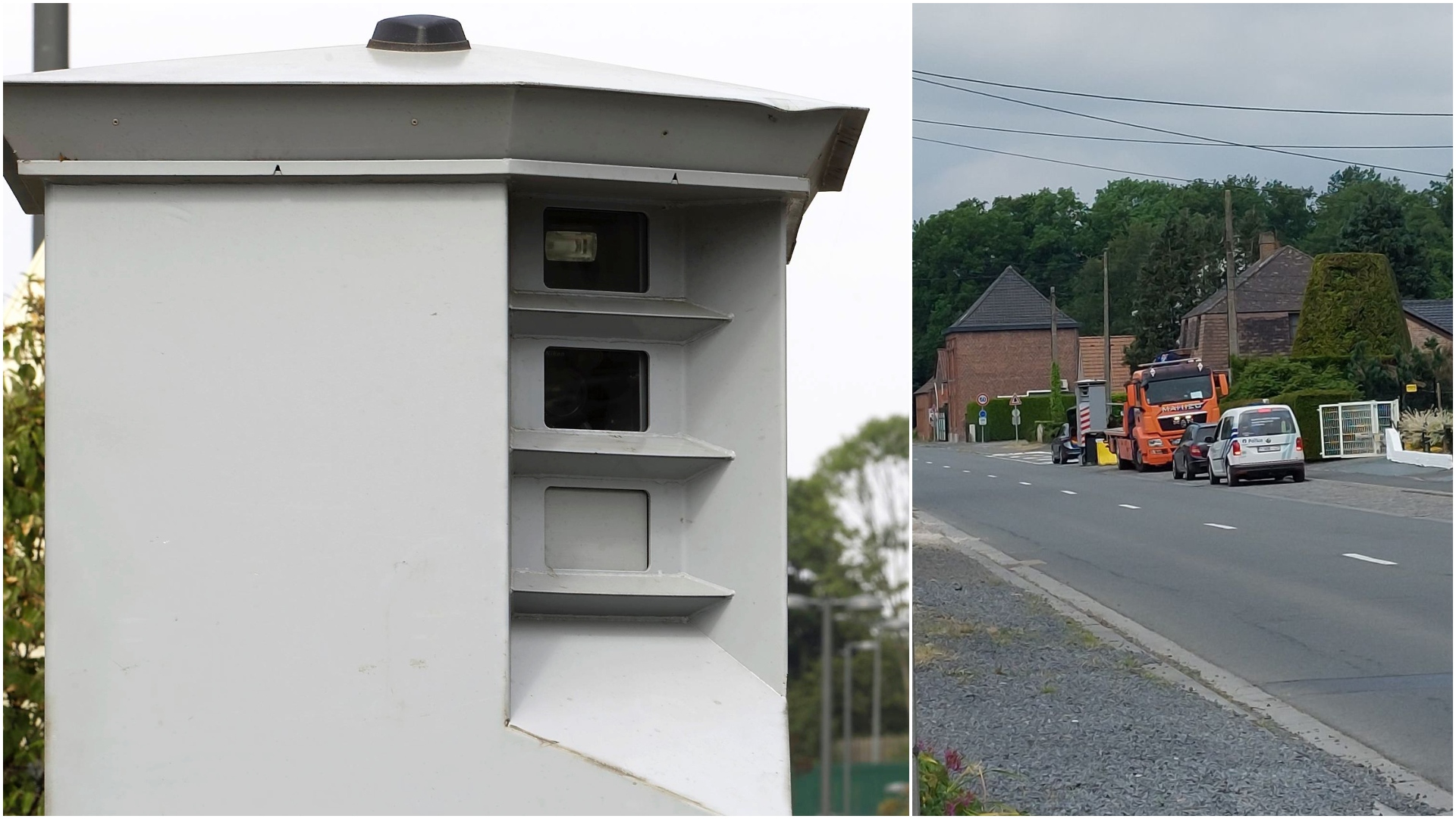 Un lidar installé le long de la rue de Lannoy qui relie Pecq à Estaimbourg