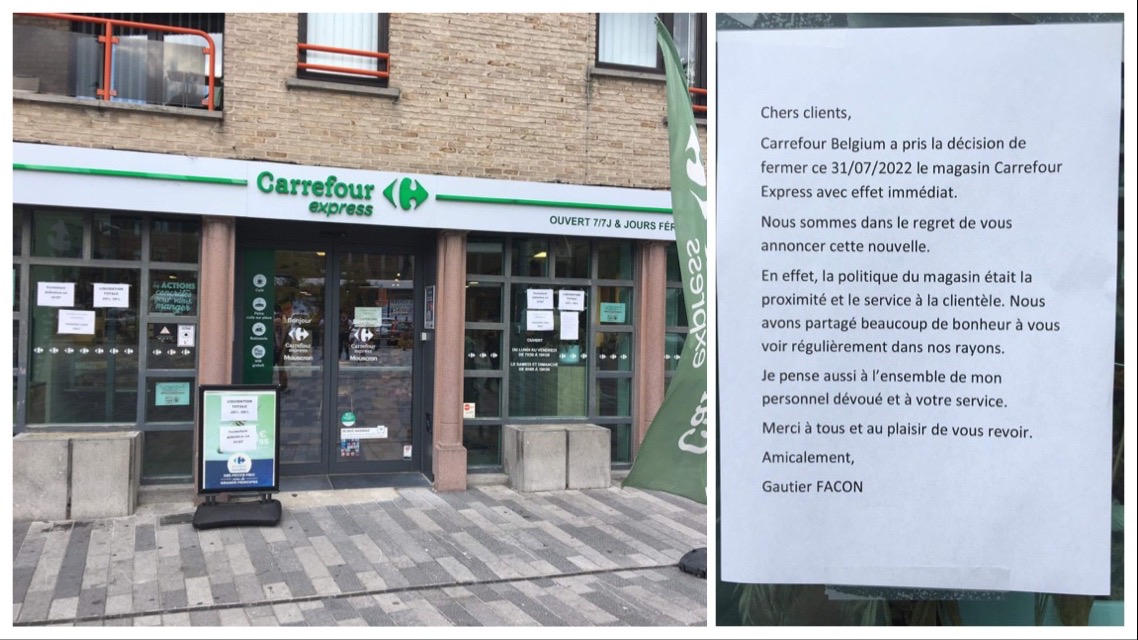 Mouscron : le Carrefour de la Grand-Place fermera définitivement ce dimanche