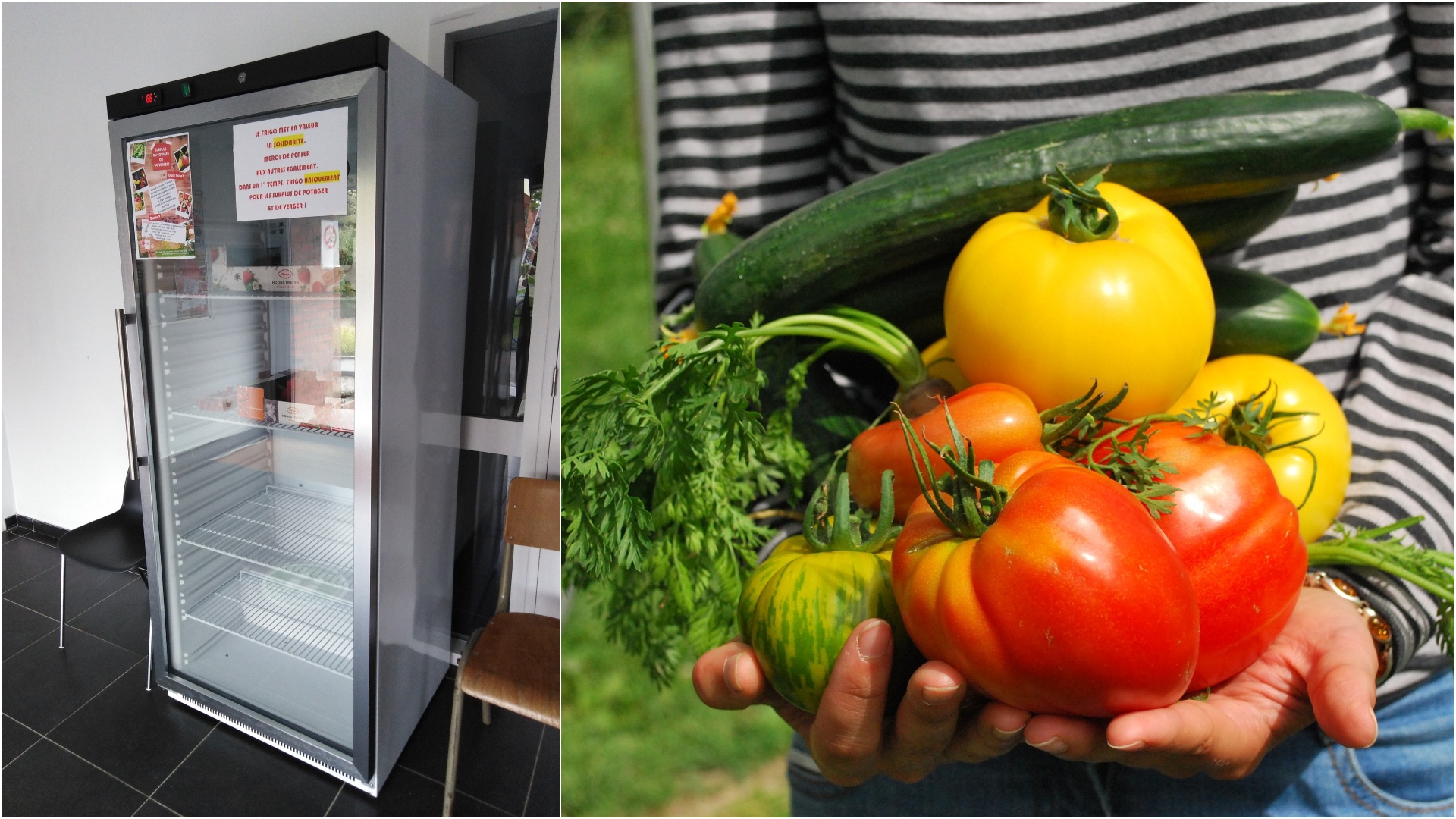 Solidarité : un frigo partagé accessible dans le hall de la bibliothèque de Pecq