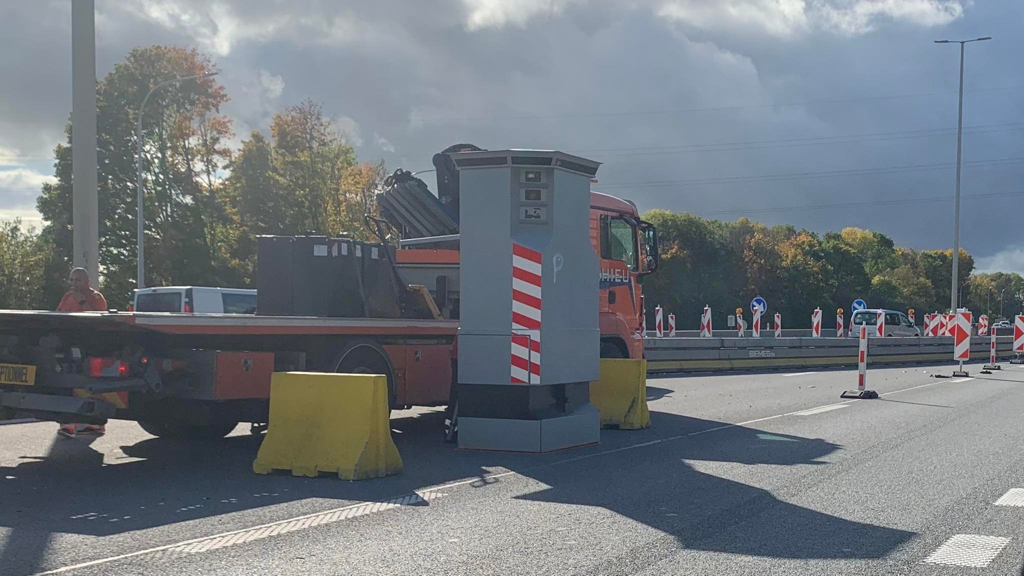Un lidar installé dans les travaux de l'autoroute E42 Mons-Tournai
