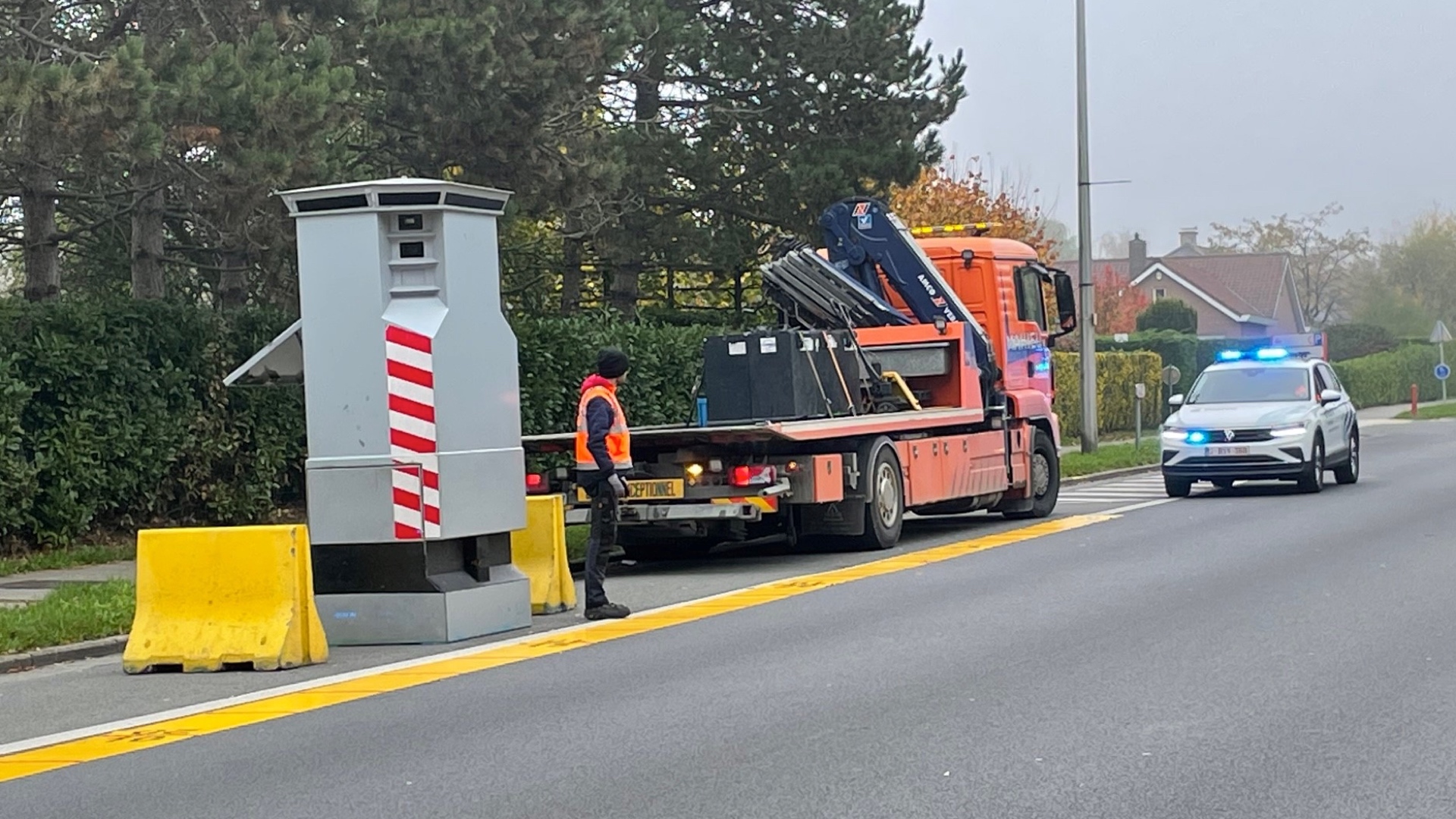 Un lidar installé à l'avenue de Rheinfelden à Mouscron