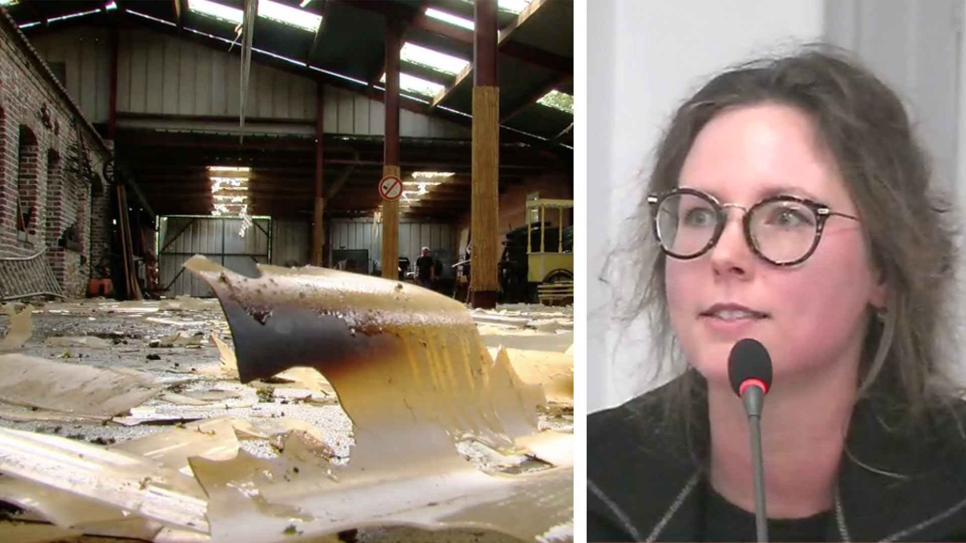 Dégâts dûs aux grêles dans les bâtiments communaux chièvrois : « 6 mois plus tard, rien n’a bougé » déplore Zoë Delhaye, conseillère d’opposition