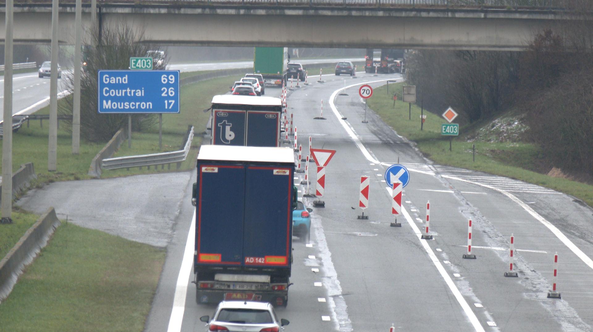 La circulation entre Tournai et Mouscron restera difficile au moins jusqu’au 17 mars