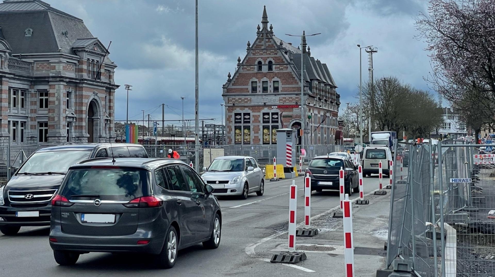 Un lidar placé dans la zone 30 en face de la gare de Tournai