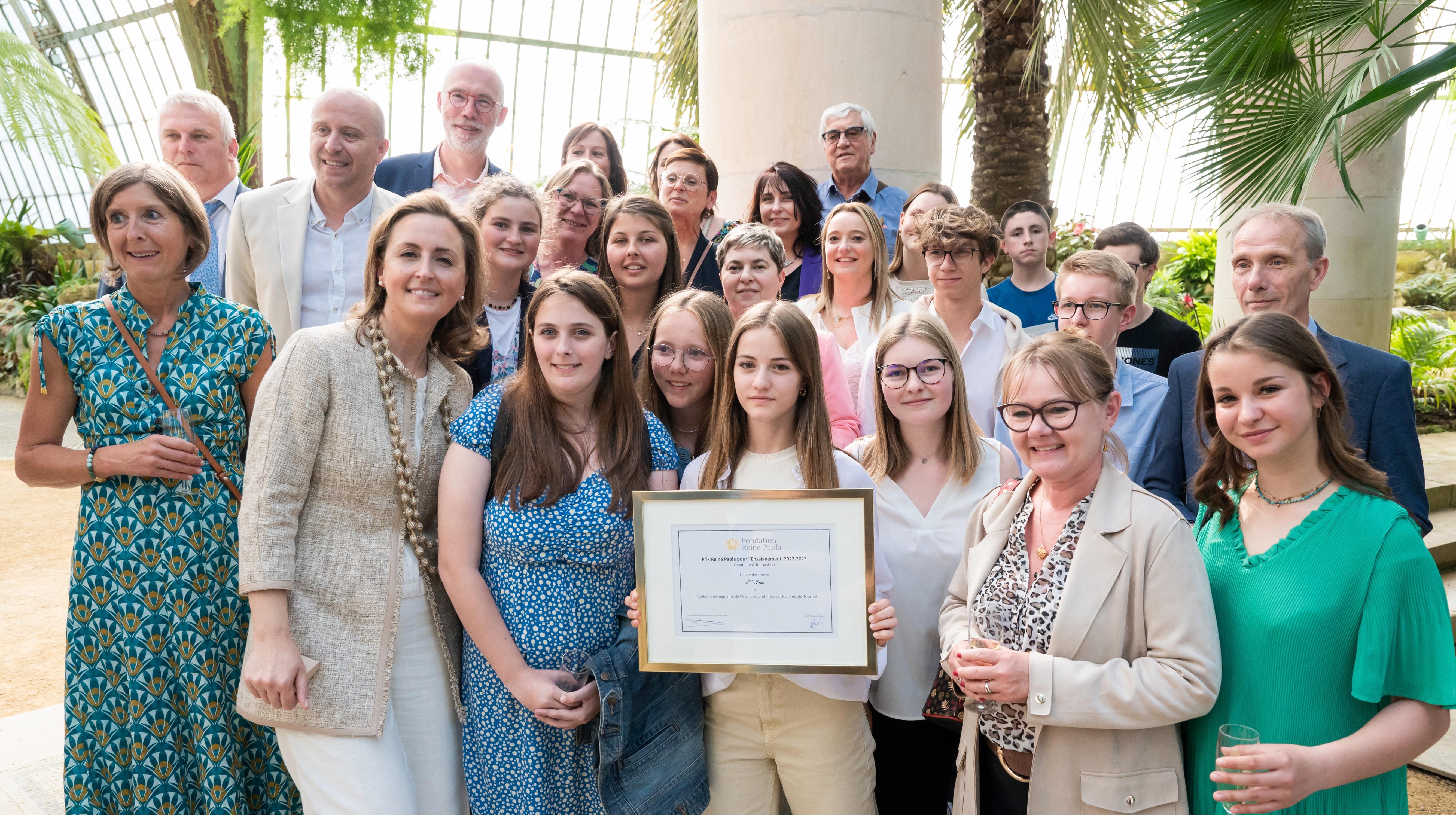 L’école ULM les Ursulines de Tournai s’est vue récompensée du prix reine Paola