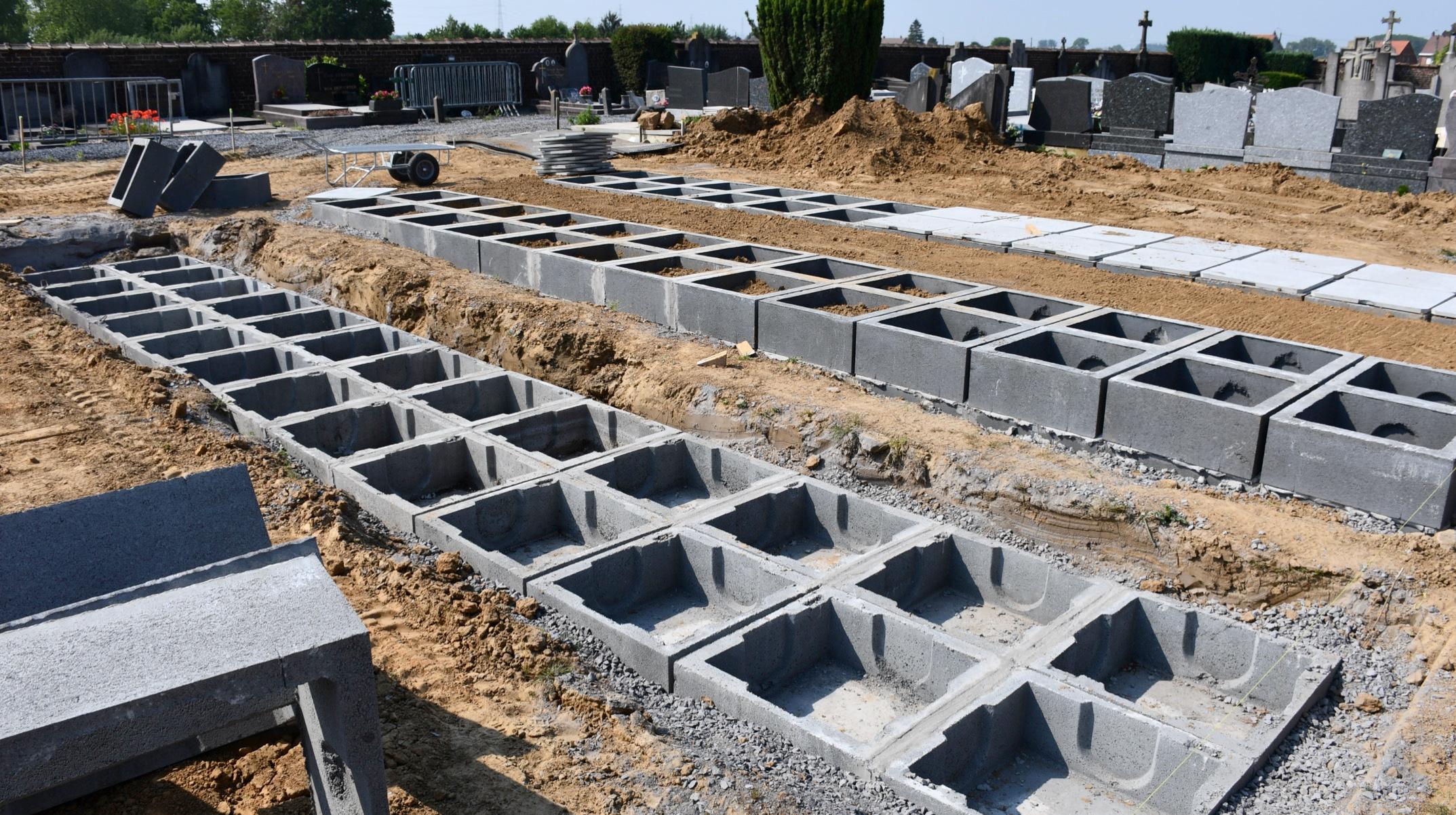 Celles : les travaux du cimetière d'Escanaffles se poursuivent activement