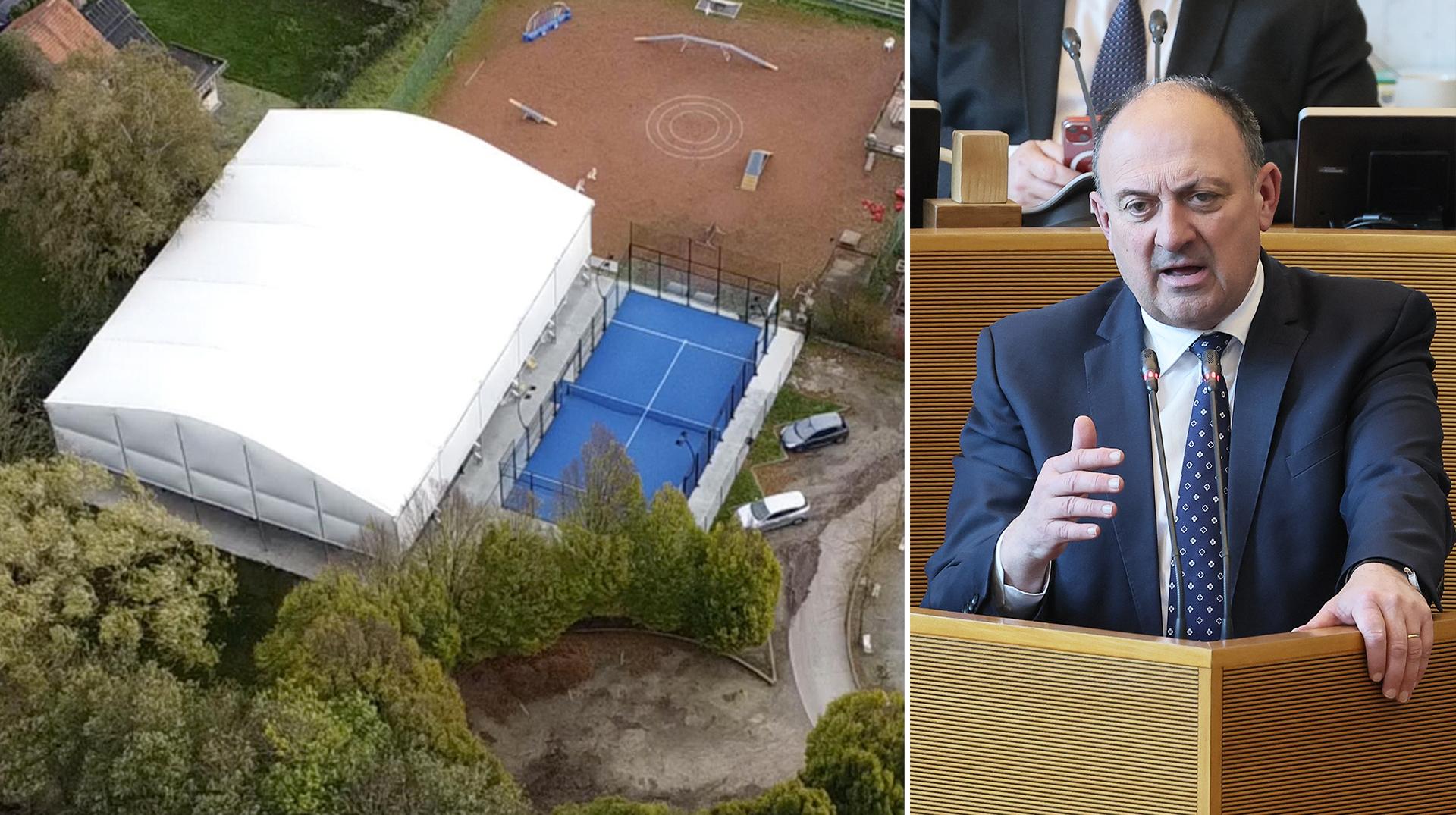 Affaire padel à Estaimpuis : le ministre Borsus prêt à étudier un déplacement des terrains dans le zoning de l'Impact