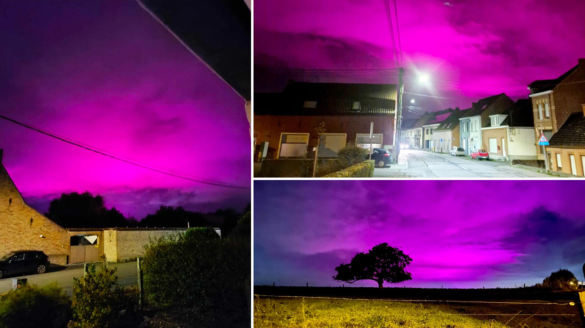 Mais pourquoi le ciel était-il rose dans la région de Pecq ce dimanche soir ?