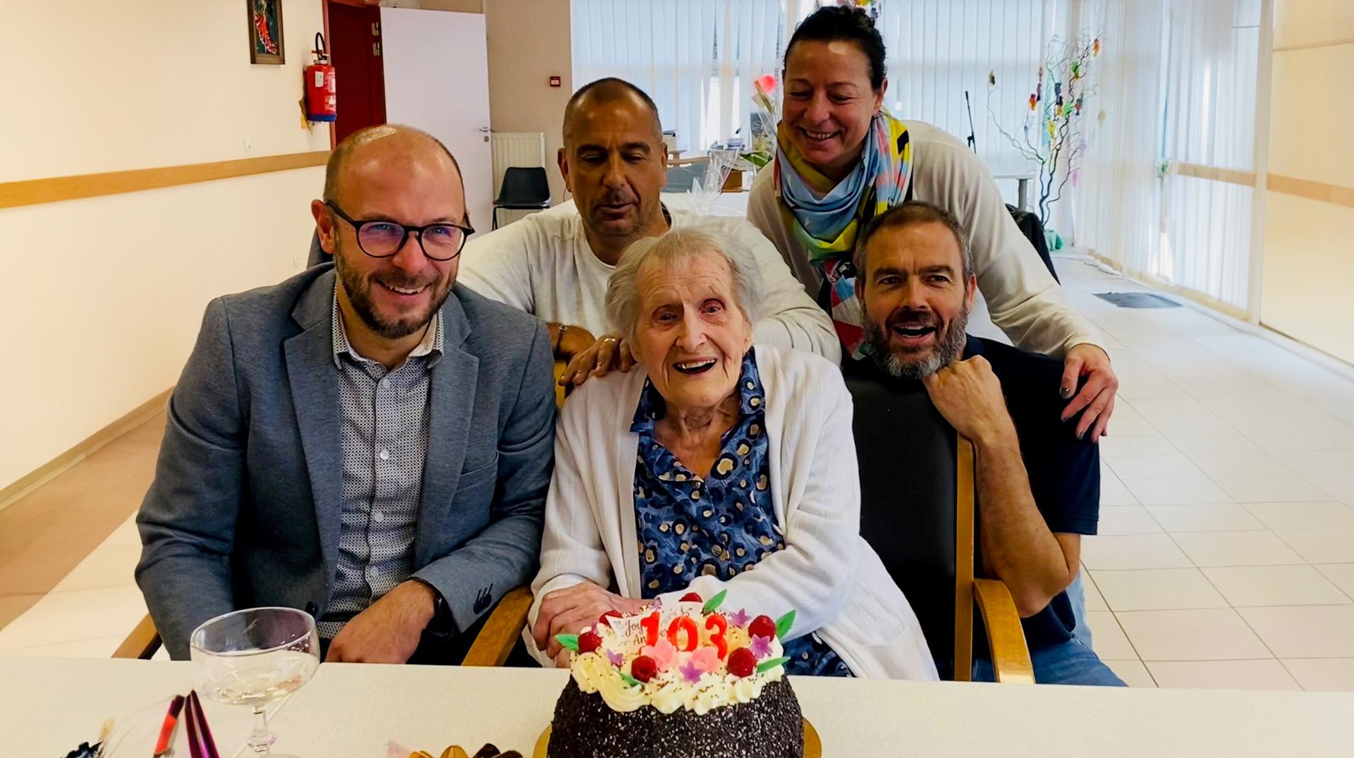 Marie-Josée Vandercoilden, la doyenne d'Ellezelles, a soufflé sa 103e bougie