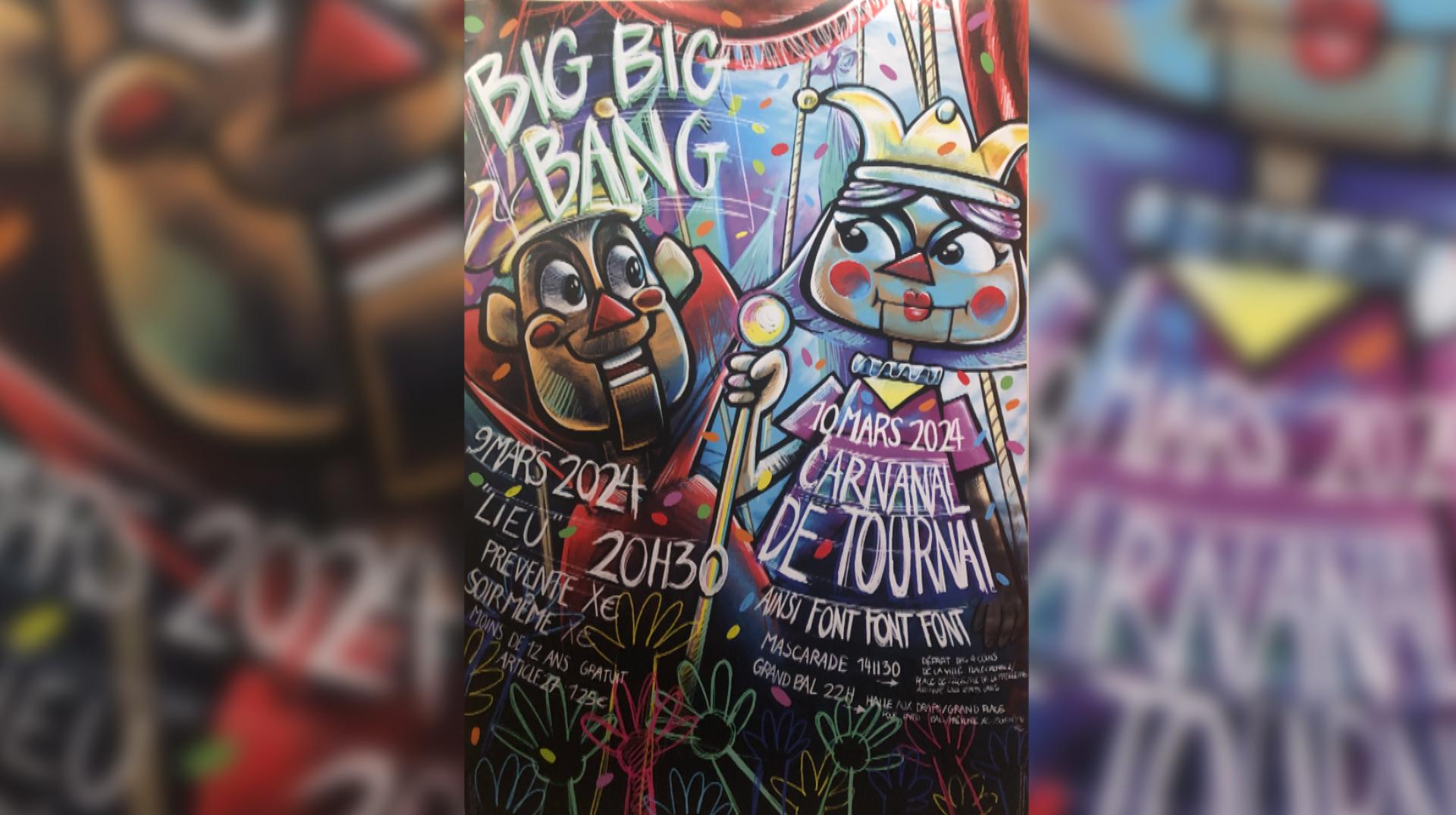 L'affiche du Carnaval 2024 de Tournai est connue : on la doit à Corentin De Craeye