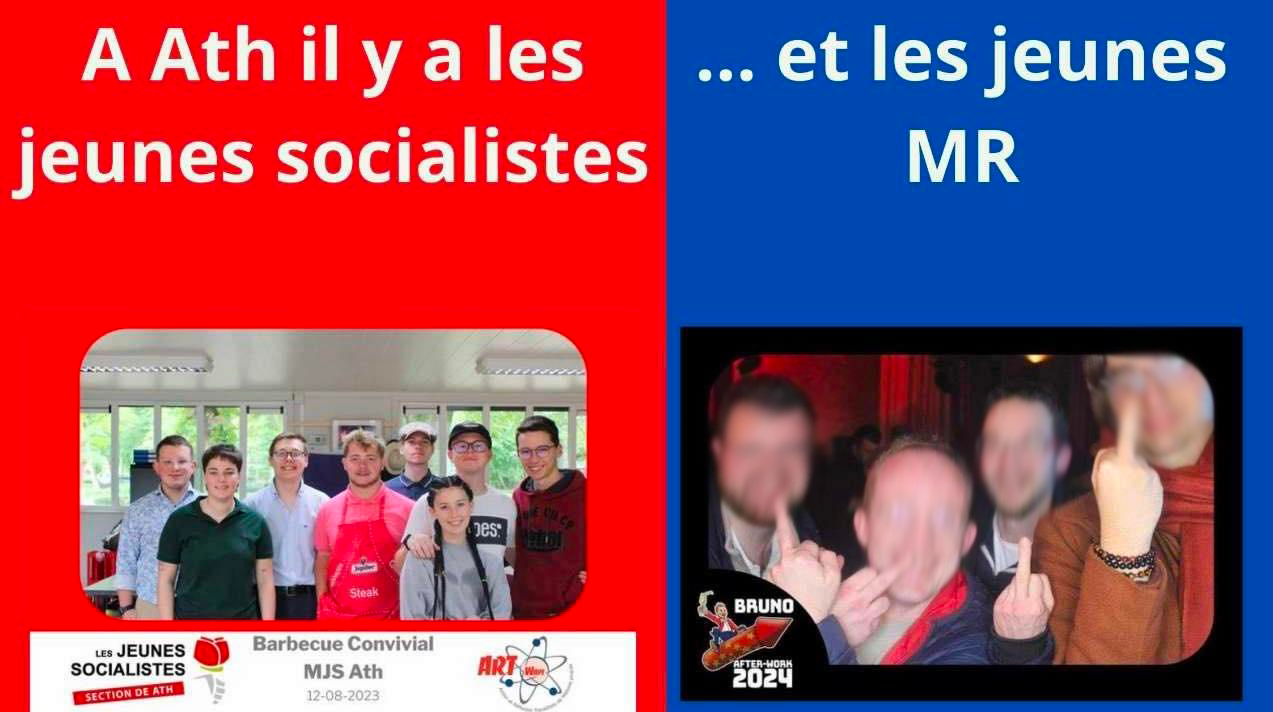 Les jeunes socialistes dénoncent un geste déplacé des jeunes MR lors des voeux du bourgmestre d’Ath