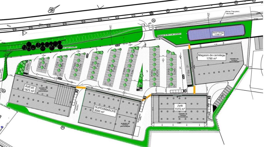 Ath : une enquête publique pour la création de 4 commerces et un parking de 219 places le long du contournement