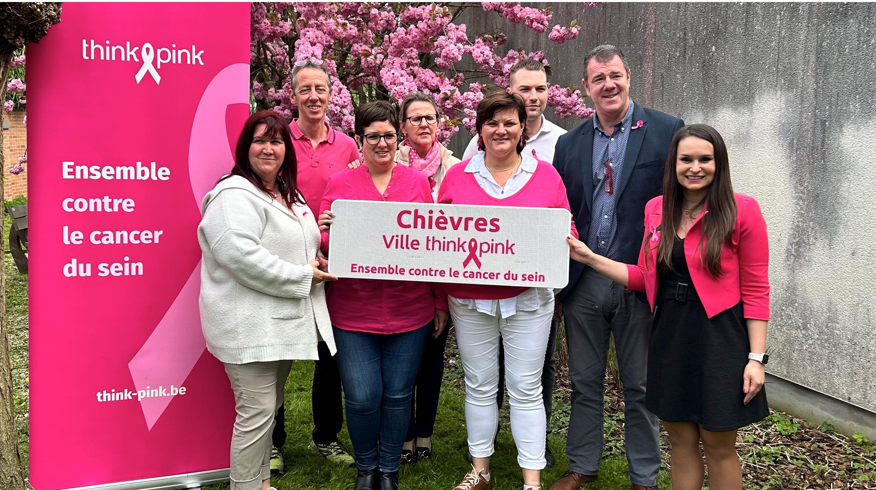 La ville de Chièvres devient «ville rose Think Pink» et s'engage dans la lutte contre le cancer du sein