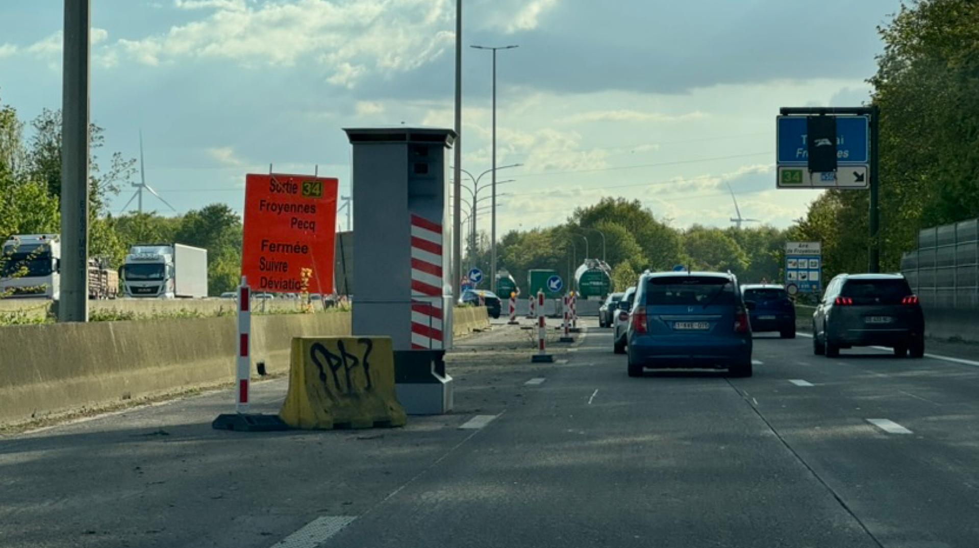 Le lidar une nouvelle fois installé dans les travaux du pont de l'autoroute à Froyennes