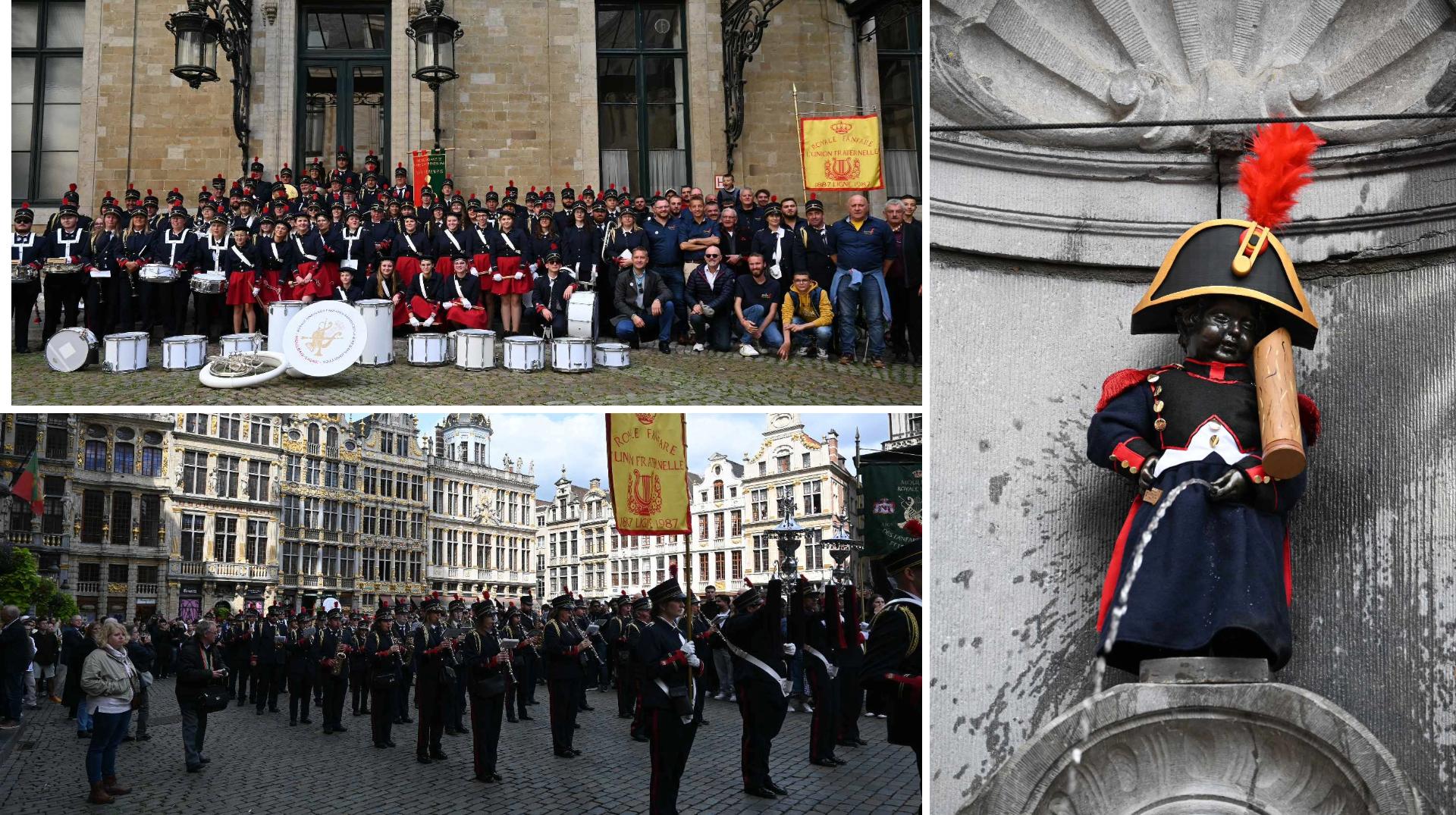 Manneken Pis a revêtu la tenue de Samson, le géant athois