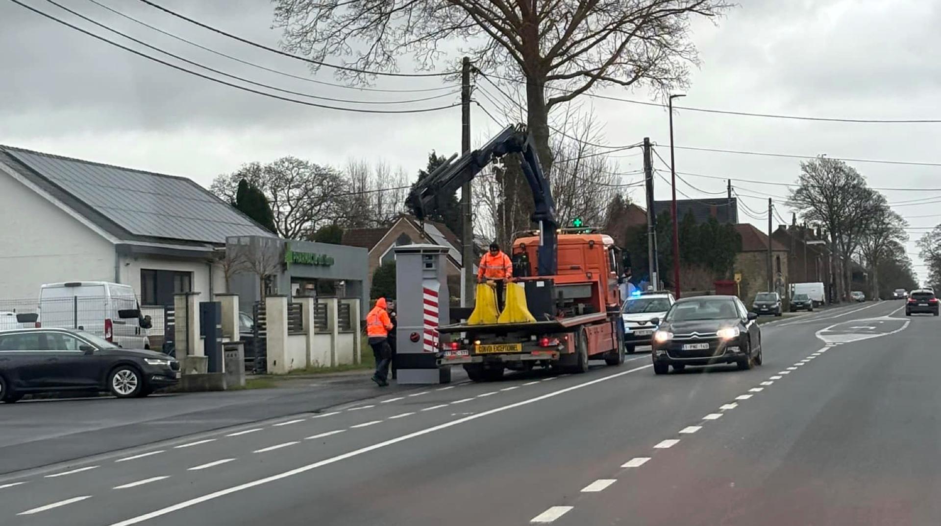 Un lidar installé à la chaussée de Mons à Maffle