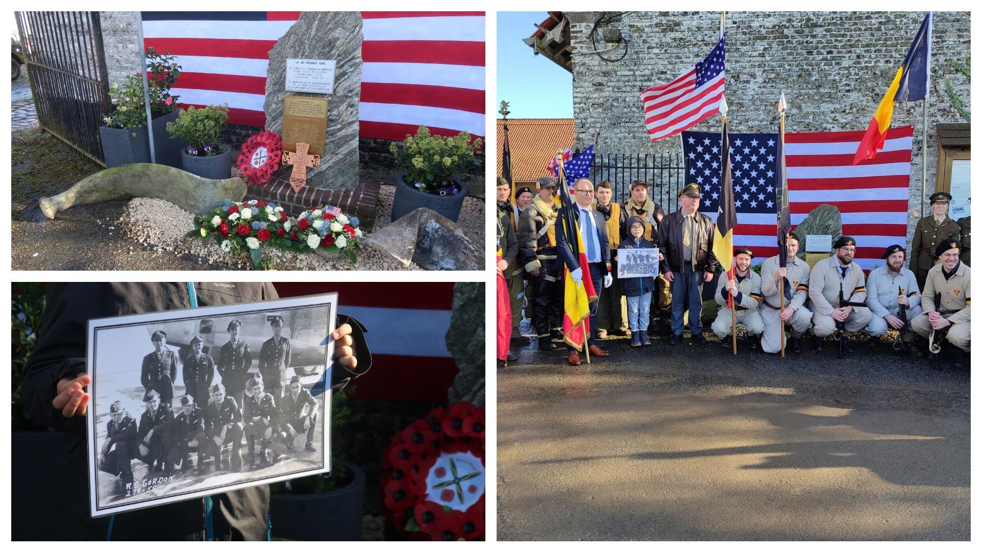 Dergneau : une cérémonie d'hommage pour commémorer le 80e anniversaire du crash d'un bombardier américain dans le village