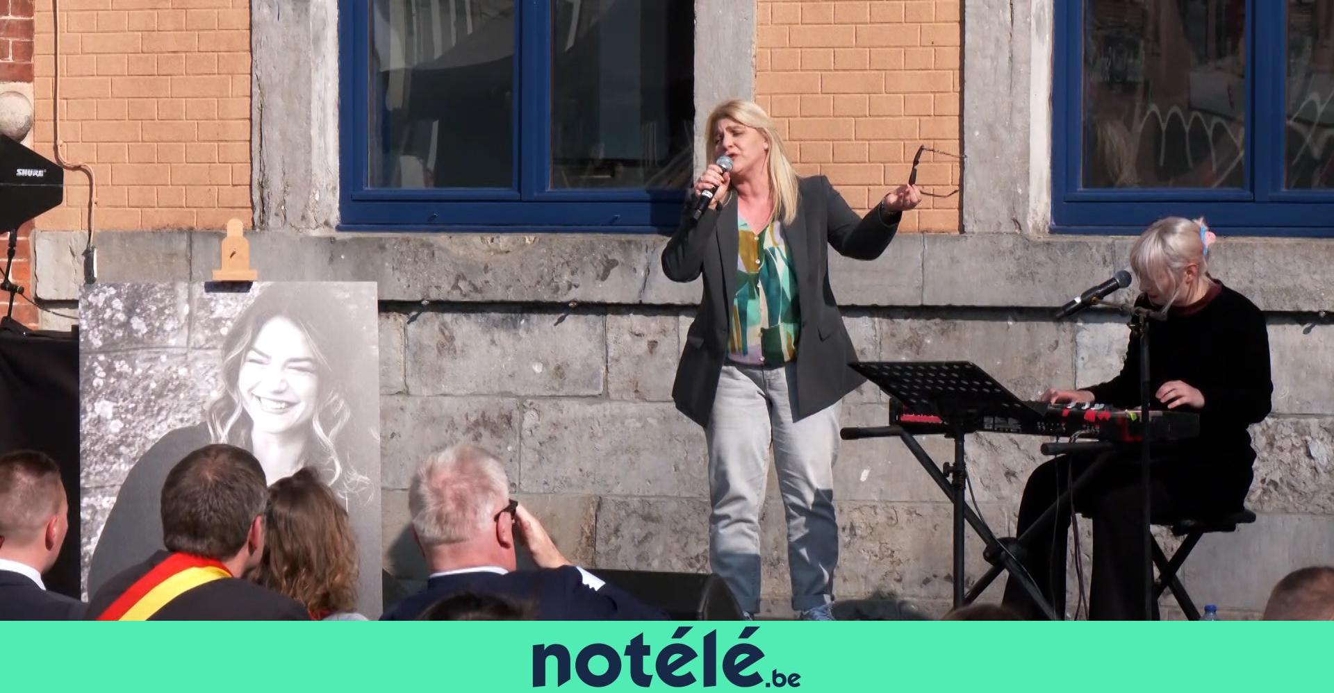 Cérémonie d'hommage à Emilie Dequenne à Chièvres